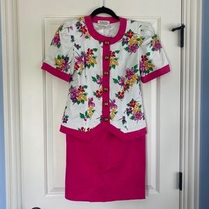 Talbots Size 6 Floral Print Short Sleeve Secretary Dress (100% Cotton)